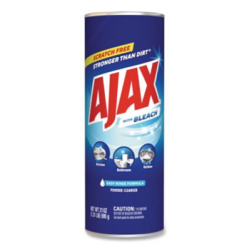 Ajax Powder Cleanser with Bleach, Fresh Scent, 21 oz Canister, 12/Carton (61034403CT)