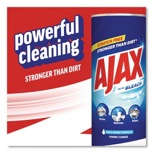 Ajax Powder Cleanser with Bleach, Fresh Scent, 21 oz Canister, 12/Carton (61034403CT)