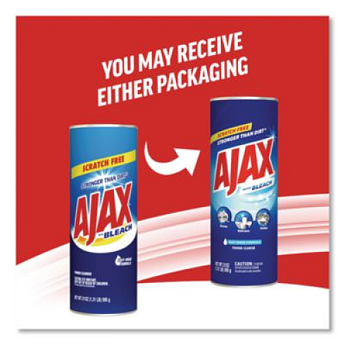 Ajax Powder Cleanser with Bleach, Fresh Scent, 21 oz Canister, 12/Carton (61034403CT)