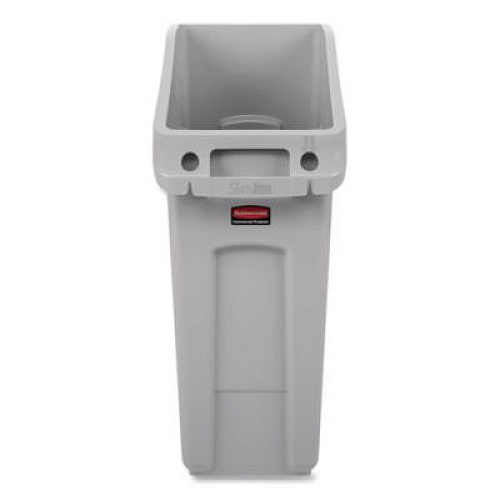 Rubbermaid Commercial Slim Jim Under-Counter Container, 13 gal, Polyethylene, Gray (2026695)