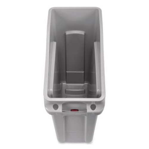 Rubbermaid Commercial Slim Jim Under-Counter Container, 13 gal, Polyethylene, Gray (2026695)