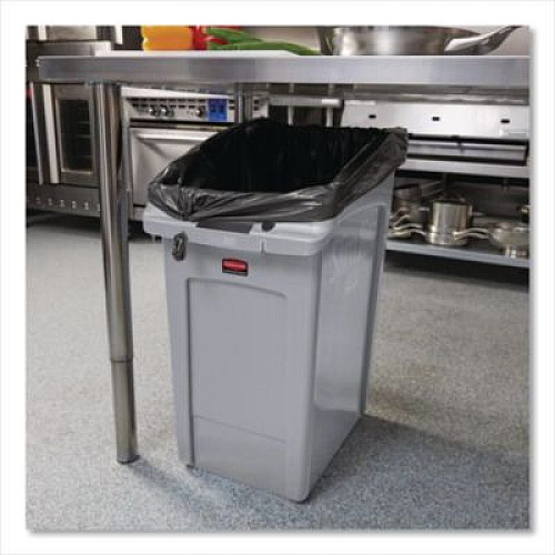 Rubbermaid Commercial Slim Jim Under-Counter Container, 23 gal, Polyethylene, Gray (2026721)