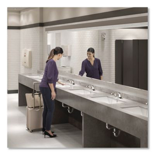 Rubbermaid Commercial One Shot Soap Dispenser - Touch Free, Liquid, 800 mL/1,600 mL, 9.75 x 13.75 x 2.88, Polished Chrome, 4/Carton (402241CT)