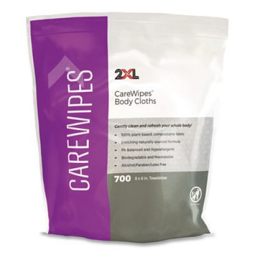 2XL Performance Body Cloths, 1-Ply, 6 x 8, Unscented, White, 700/Pack, 2 Packs/Carton (L336)