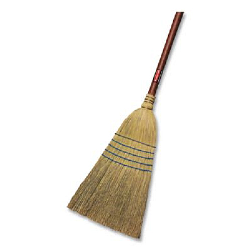 Rubbermaid Commercial Corn-Fill Broom, Corn Fiber Bristles, 38" Overall Length, Blue (6383)