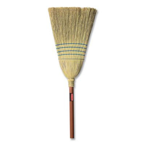 Rubbermaid Commercial Corn-Fill Broom, Corn Fiber Bristles, 38" Overall Length, Blue (6383)
