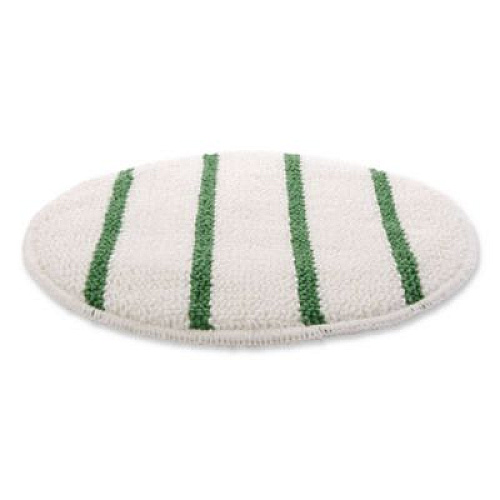 Rubbermaid Commercial Low Profile Scrub-Strip Carpet Bonnet, 19" Diameter, White/Green (P269EA)