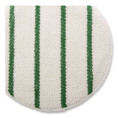 Rubbermaid Commercial Low Profile Scrub-Strip Carpet Bonnet, 19" Diameter, White/Green (P269EA)