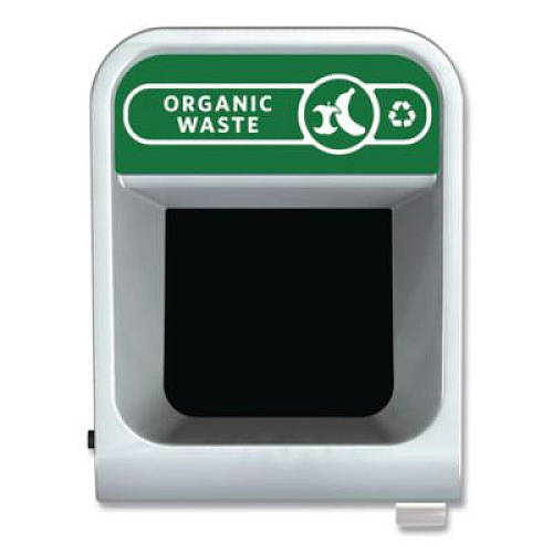 Rubbermaid Commercial Configure Indoor Recycling Waste Receptacle, Organic Waste, 23 gal, Metal, Gray (1961627)