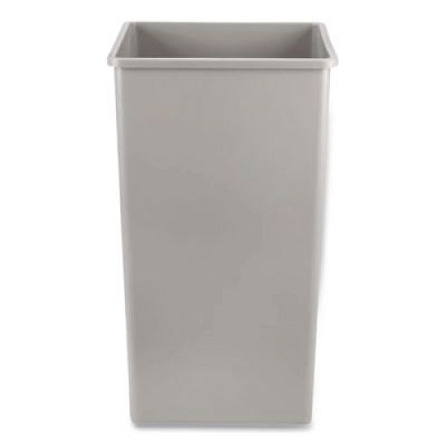 Rubbermaid Commercial Untouchable Square Waste Receptacle, 50 gal, Plastic, Gray (3959GRA)