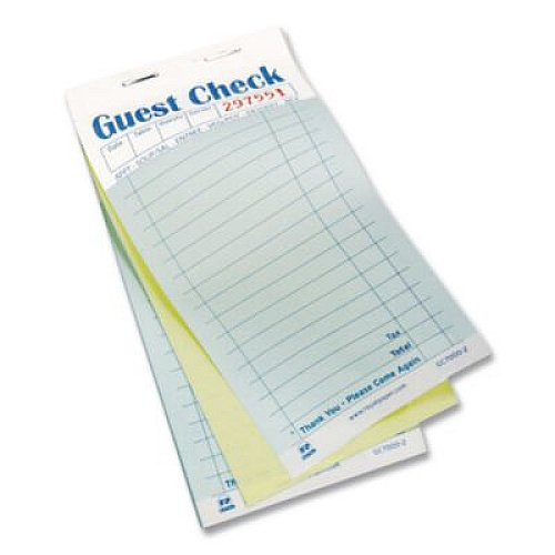 AmerCareRoyal Guest Check Pad, 17 Lines, Two-Part Carbon, 3.5 x 6.7, 50 Forms/Pad, 50 Pads/Carton (GC60002)