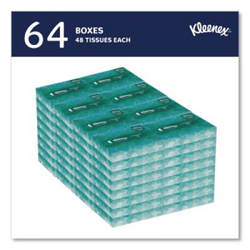 Kleenex White Facial Tissue Junior Pack, 2-Ply, 48 Sheets/Box, 64 Boxes/Carton (21195)