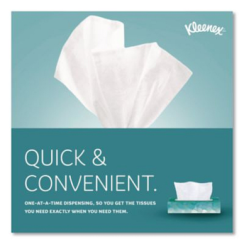 Kleenex White Facial Tissue Junior Pack, 2-Ply, 48 Sheets/Box, 64 Boxes/Carton (21195)