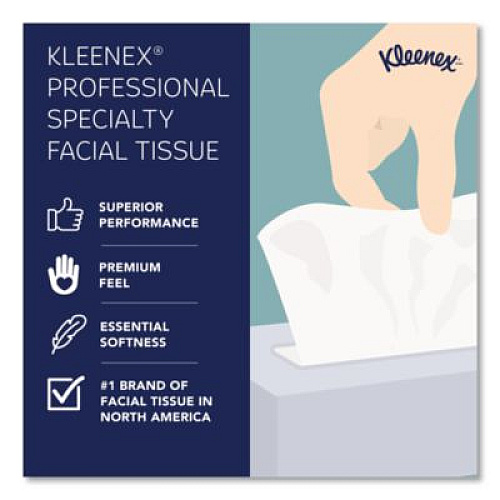 Kleenex White Facial Tissue Junior Pack, 2-Ply, 48 Sheets/Box, 64 Boxes/Carton (21195)