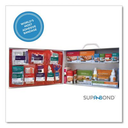 SUREFILL 80 Series Class A 2-Shelf First Aid Cabinet - Meds, 80 Person, 479 Pieces, Metal Case (SF80AMT)