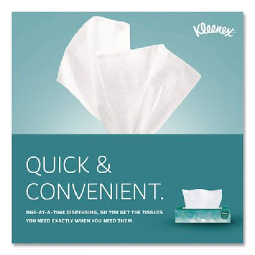 Kleenex White Facial Tissue for Business, Pop-Up Box, 2-Ply, 90 Sheets/Box, 36 Boxes/Carton (21400)