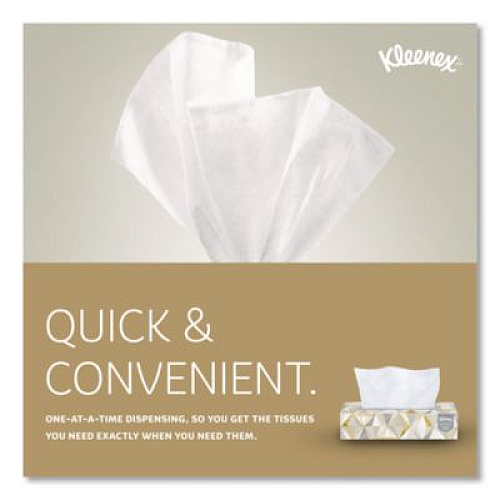 Kleenex White Facial Tissue, Pop-Up Box, 2-Ply, 125 Sheets/Box (21606BX)
