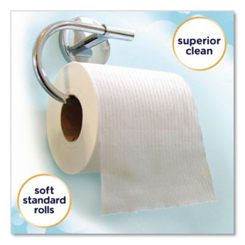 Cottonelle Clean Care Bathroom Tissue, Septic Safe, 1-Ply, White, 170 Sheets/Roll, 12 Rolls/Pack (12456PK)