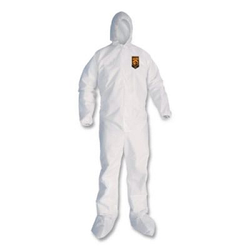 Ansell KleenGuard A30 Coveralls, Large, White, 25/Carton (46123)