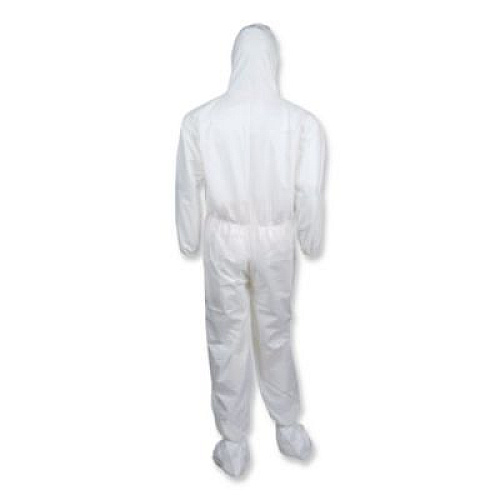 Ansell KleenGuard A30 Coveralls, Large, White, 25/Carton (46123)