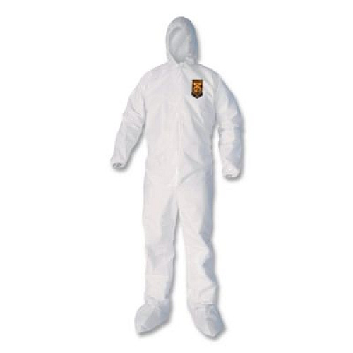 Ansell KleenGuard A40 Coveralls, Medium, White, 25/Carton (44332)