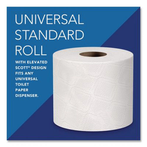 Scott Essential Standard Roll Bathroom Tissue for Business, Septic Safe, 2-Ply, White, 550 Sheets/Roll (04460RL)