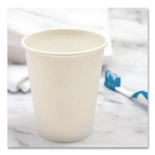 SOLO Single-Sided Poly Paper Hot Cups, 10 oz, White, 50/Sleeve, 20 Sleeves/Carton (370W)