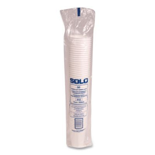 SOLO Paper Hot Cups, 12 oz, White, 50/Pack (412WNPK)