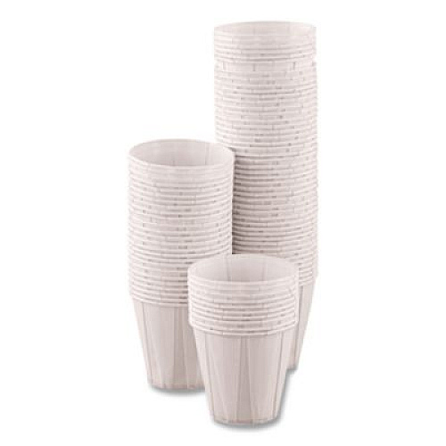 SOLO Paper Portion Cups, ProPlanet Seal, 3.5 oz White, 100/Pack (450PK)