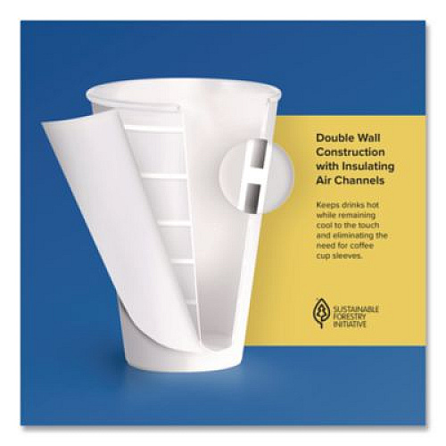 Dart ThermoGuard Paper Hot Cup, 12 oz, White, 30/Pack (DWTG12W)