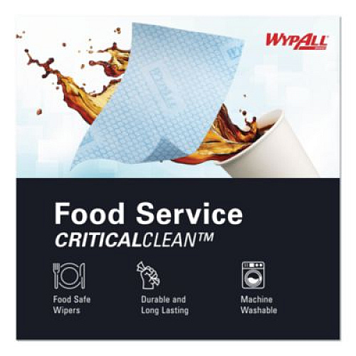 WypAll Foodservice Cloths, 12.5 x 23.5, Blue, 200/Carton (51636)