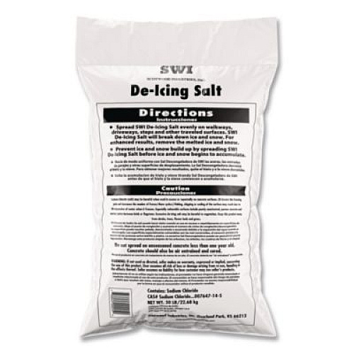 Scotwood Industries Rock Salt De-Icing Salt, 50 lb Bag, 50/Pallet (SWO50BRPLT)