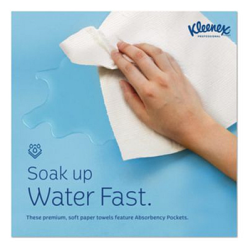 Kleenex C-Fold Paper Towels, 1 Ply, 10.13 x 13.15, White, 150/Pack, 16 Packs/Carton (01500)
