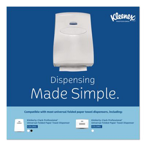 Kleenex C-Fold Paper Towels, 1 Ply, 10.13 x 13.15, White, 150/Pack, 16 Packs/Carton (01500)