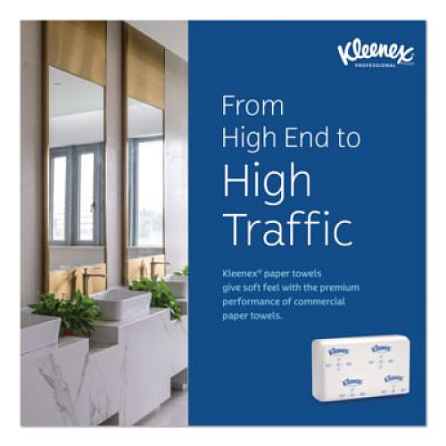 Kleenex C-Fold Paper Towels, 1 Ply, 10.13 x 13.15, White, 150/Pack, 16 Packs/Carton (01500)