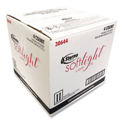 Sterno Soft Light Liquid Wax Lamp Oil, Clear, 1 gal Bottle, 4/Carton (30644)