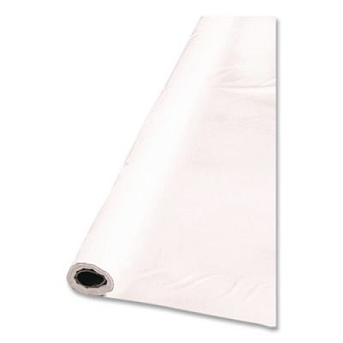 Tablemate Table Set Plastic Banquet Roll, Table Cover, 40" x 100 ft, White (I4010WH)