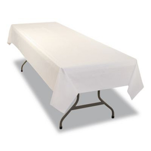 Tablemate Table Set Plastic Banquet Roll, Table Cover, 40" x 100 ft, White (I4010WH)