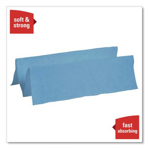 WypAll L10 Windshield Towels, Banded, 2-Ply, 9.38 x 10.25, Light Blue, 140/Pack, 16 Packs/Carton (05120)