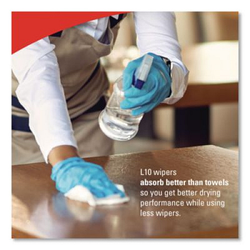 WypAll L10 Towels POP-UP Box, 1-Ply, 12 x 10.25, White, 125/Box, 18 Boxes/Carton (05322)