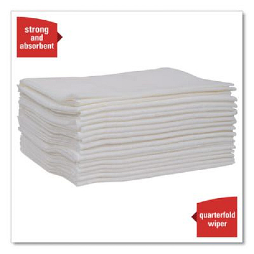 WypAll L20 Towels, 1/4 Fold, 4-Ply, 12.5 x 12 Unscented, White, 68/Pack, 12 Packs/Carton (47022)