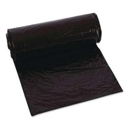Classic Linear Low-Density Can Liners, 60 gal, 0.9 mil, 38 x 58, Black, 10 Bags/Roll, 10 Rolls/Carton (B60790196)