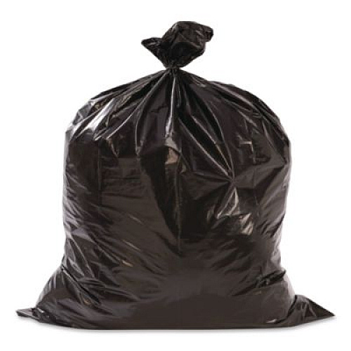 Classic Linear Low-Density Can Liners, 60 gal, 0.9 mil, 38 x 58, Black, 10 Bags/Roll, 10 Rolls/Carton (B60790196)