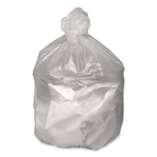 Ultra Plus Can Liners, 10 gal, 7.87 mic, 24" x 24", Natural, 25 Bags/Roll, 20 Rolls/Carton (WHD2423)