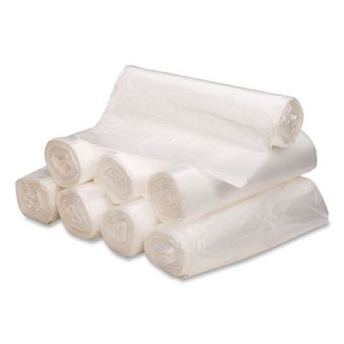 Ultra Plus Can Liners, 10 gal, 7.87 mic, 24" x 24", Natural, 25 Bags/Roll, 20 Rolls/Carton (WHD2423)