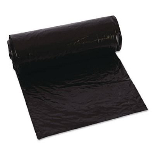 Berry Plastics Heavy-Duty Low-Density Wing Tie Contractor Bags, 55 gal, 3 mil, 35.75" x 53.88", Black, 15 Bags/Roll, 4 Rolls/Carton (WTCON55GAL)