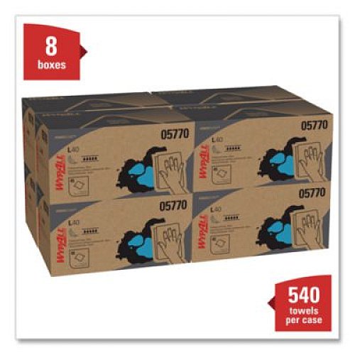 WypAll L40 Towels, Pro Towels, 12 x 23, White, 45/Box, 12 Boxes/Carton (05770)