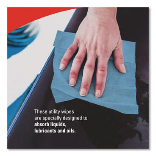 WypAll L40 Wiper, 1/4 Fold, Blue, 12.5 x 12, 56/Box, 12 Boxes/Carton (05776)