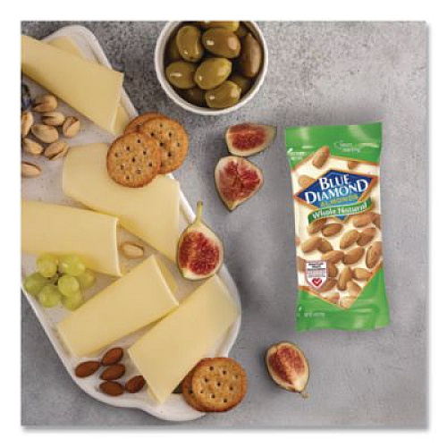 Blue Diamond Whole Natural Almonds, 4 oz Bag, 12 Bags/Box (BLU11025)