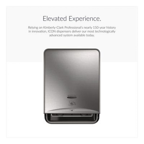 Kimberly-Clark Professional* ICON Faceplate for Automatic Roll Towel Dispenser, 14.06" x 0.05" x 12", Stainless Steel (54109)